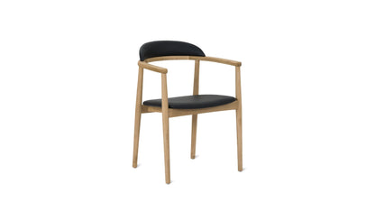 Count On Me Dining Chair, Oak, Black Seat