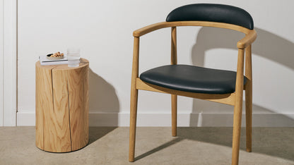 Count On Me Dining Chair, Oak, Black Seat