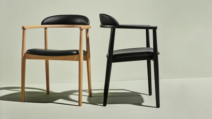 Count On Me Dining Chair, Oak, Black Seat