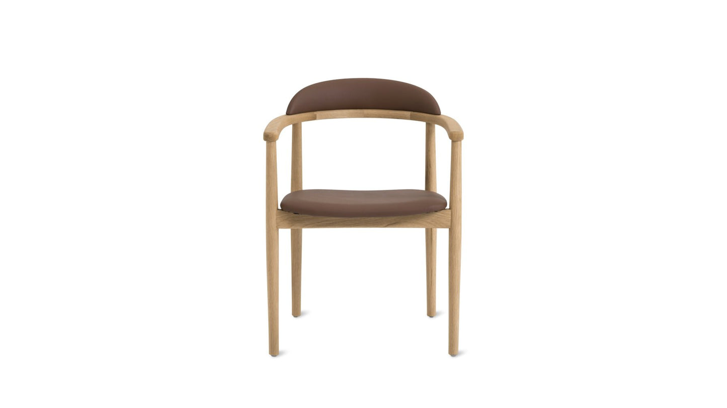 Count On Me Dining Chair, Oak, Brown Seat