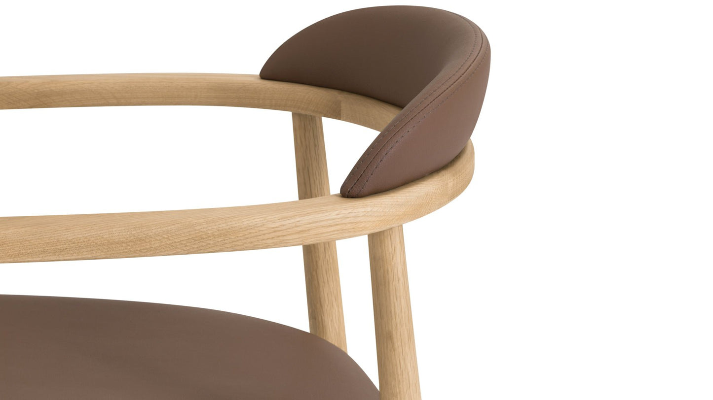 Count On Me Dining Chair, Oak, Brown Seat