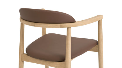 Count On Me Dining Chair, Oak, Brown Seat