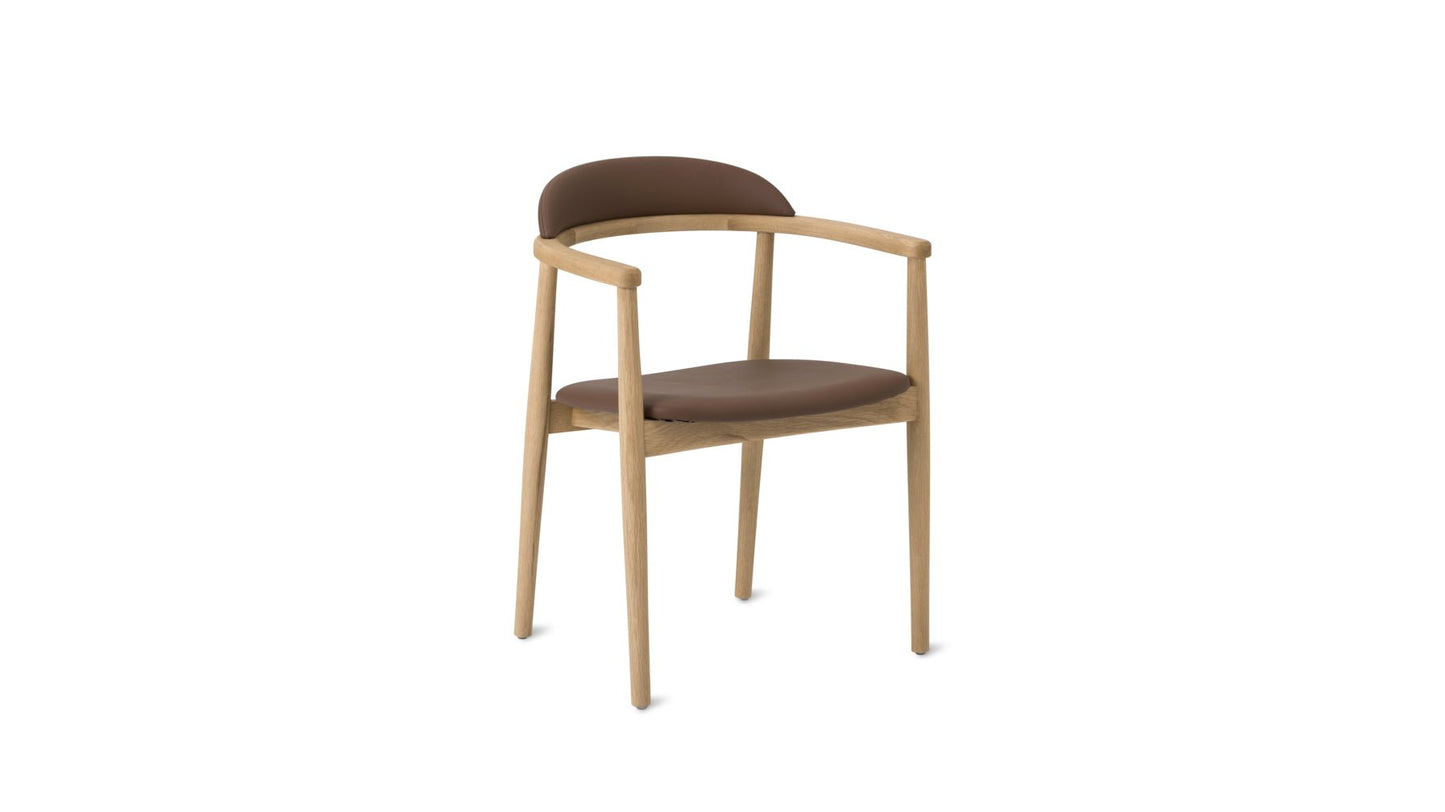 Count On Me Dining Chair, Oak, Brown Seat
