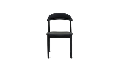 Count On Me Armless Dining Chair (Set of Two), Black Oak, Black Seat