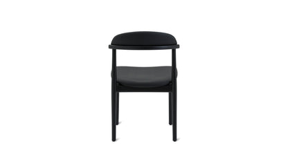 Count On Me Armless Dining Chair (Set of Two), Black Oak, Black Seat