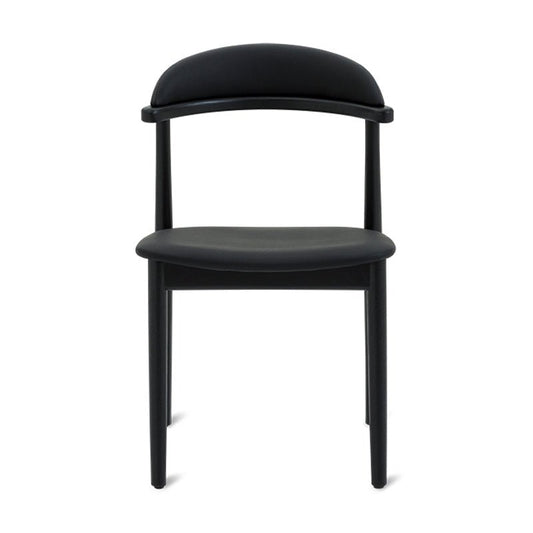 Count On Me Armless Dining Chair (Set of Two), Black Oak, Black Seat
