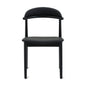 Count On Me Armless Dining Chair (Set of Two), Black Oak, Black Seat