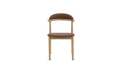 Count On Me Armless Dining Chair (Set of Two), Oak, Brown Seat