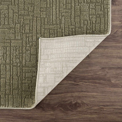 Leanna Green Washable Area Rug