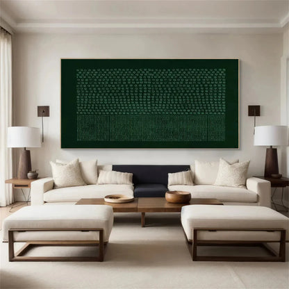 Wabi Sabi Geometric Wall Art / Dark Green
