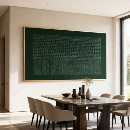 Wabi Sabi Geometric Wall Art / Dark Green