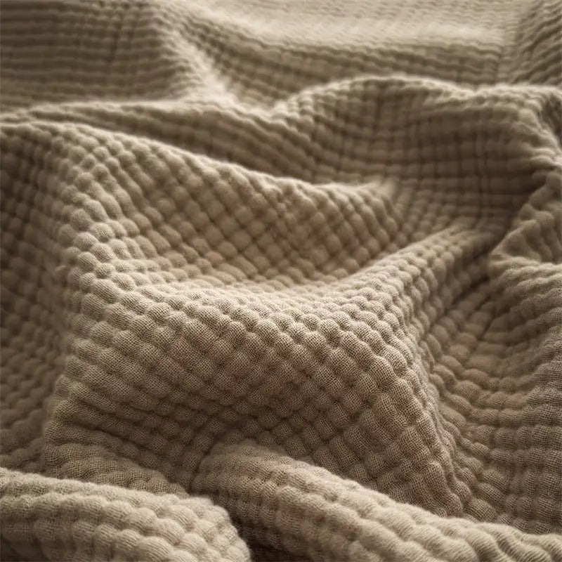 Nori Cotton Muslin Throw / Taupe