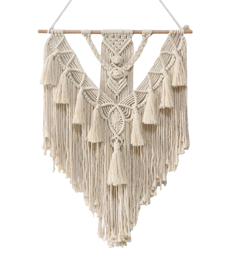 Handmade Tasselled Macramé Wall Hanging / 55cm