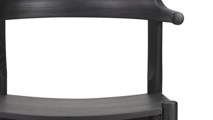 Tuck In Dining Chair, Wood Seat, Black Ash