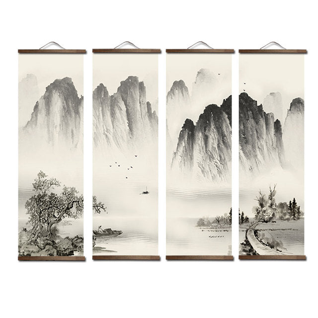 Japanese Landscape Scroll Art / Canvas III