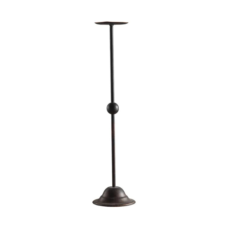 Tall Vintage Iron Candle Holders