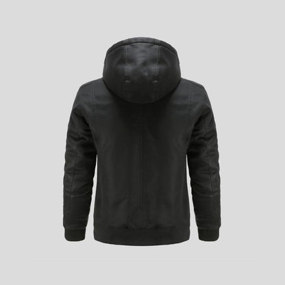 LANCE™|GIACCA IN PELLE CON CAPPUCCIO