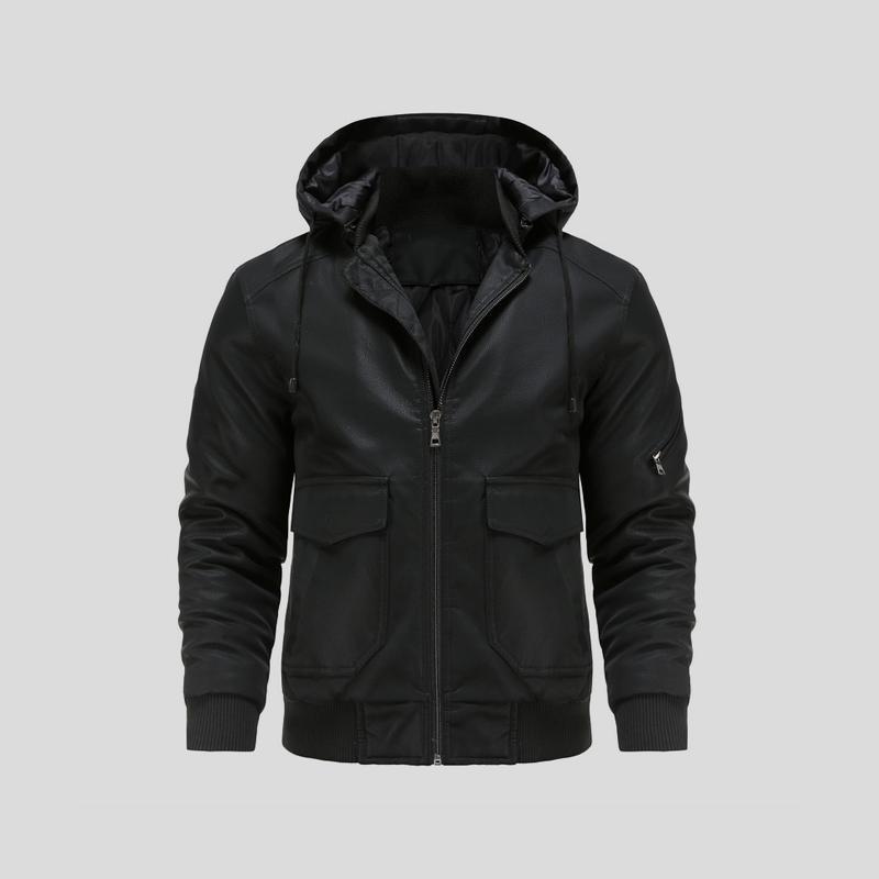 LANCE™|GIACCA IN PELLE CON CAPPUCCIO