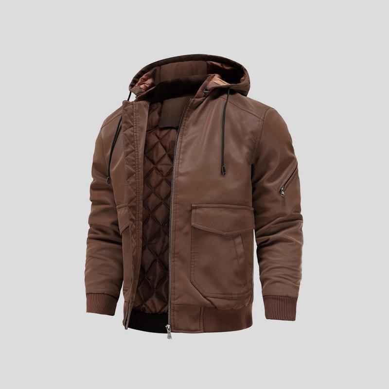 LANCE™|GIACCA IN PELLE CON CAPPUCCIO