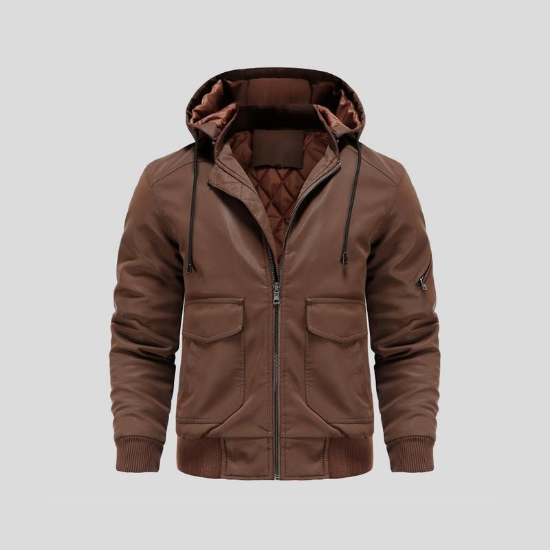 LANCE™|GIACCA IN PELLE CON CAPPUCCIO