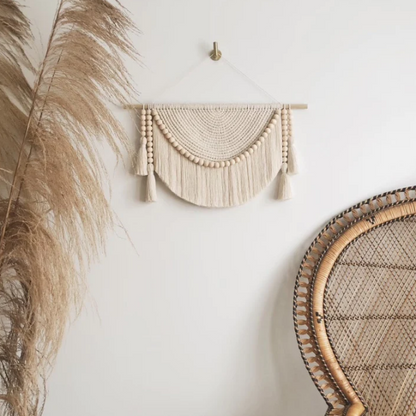 Handmade Beaded Macrame Wall Hanging / 60cm