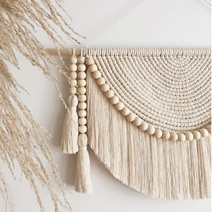 Handmade Beaded Macrame Wall Hanging / 60cm
