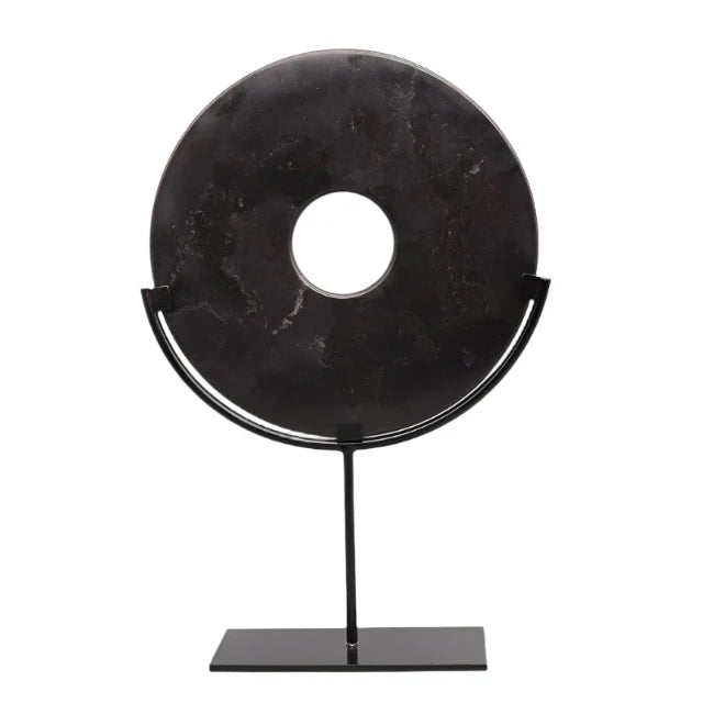 Marble Disc Ornament / Black