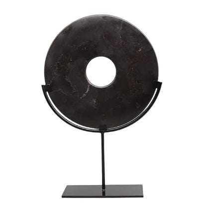 Marble Disc Ornament / Black