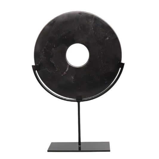 Marble Disc Ornament / Black