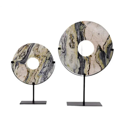 Marble Disc Ornament / Natural