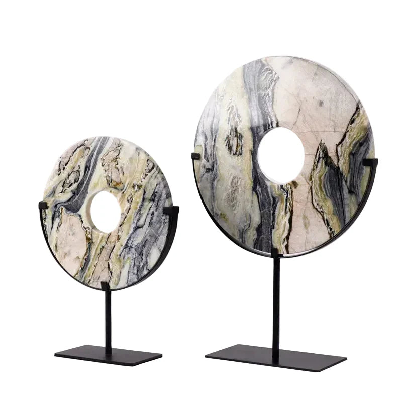 Marble Disc Ornament / Natural
