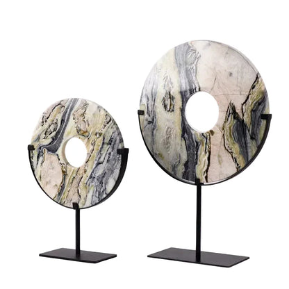 Marble Disc Ornament / Natural