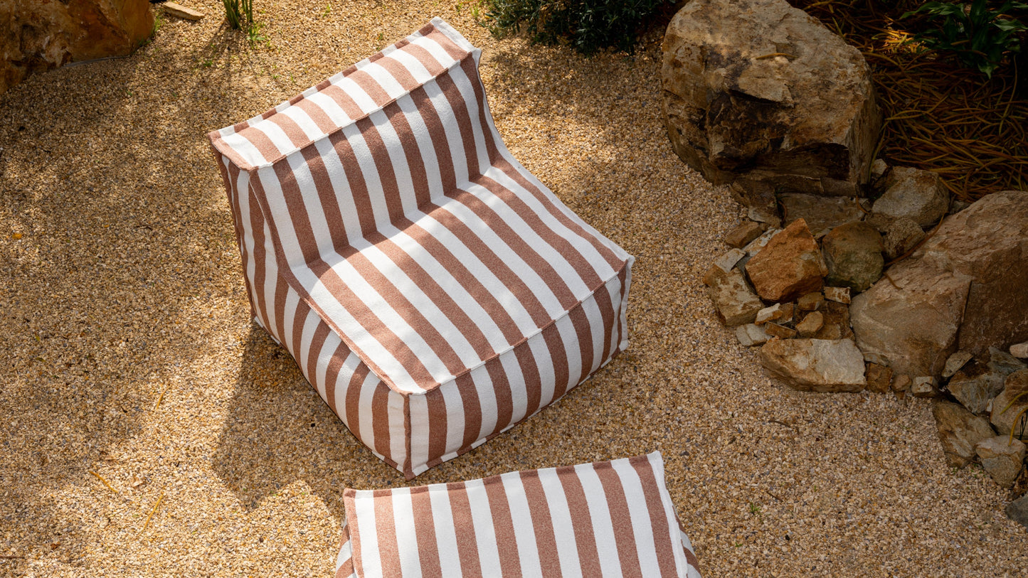 Make Waves Outdoor Armless Chair, Tuscan Stripe