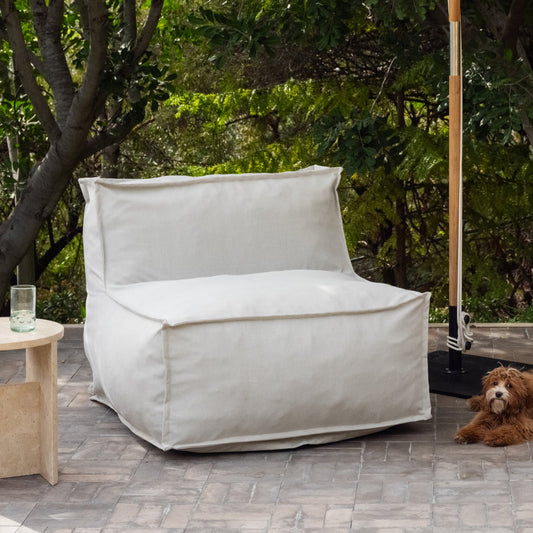 Make Waves Outdoor Armless Chair, Gull