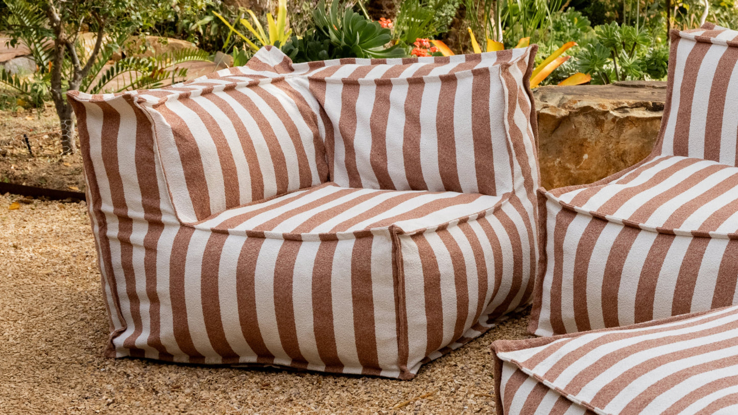 Make Waves Outdoor Corner Chair, Tuscan Stripe