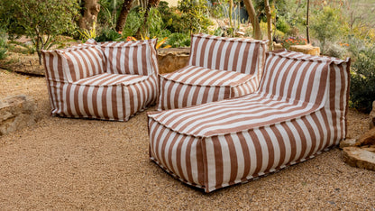 Make Waves Outdoor Corner Chair, Tuscan Stripe