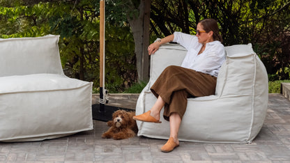 Make Waves Outdoor Corner Chair, Gull