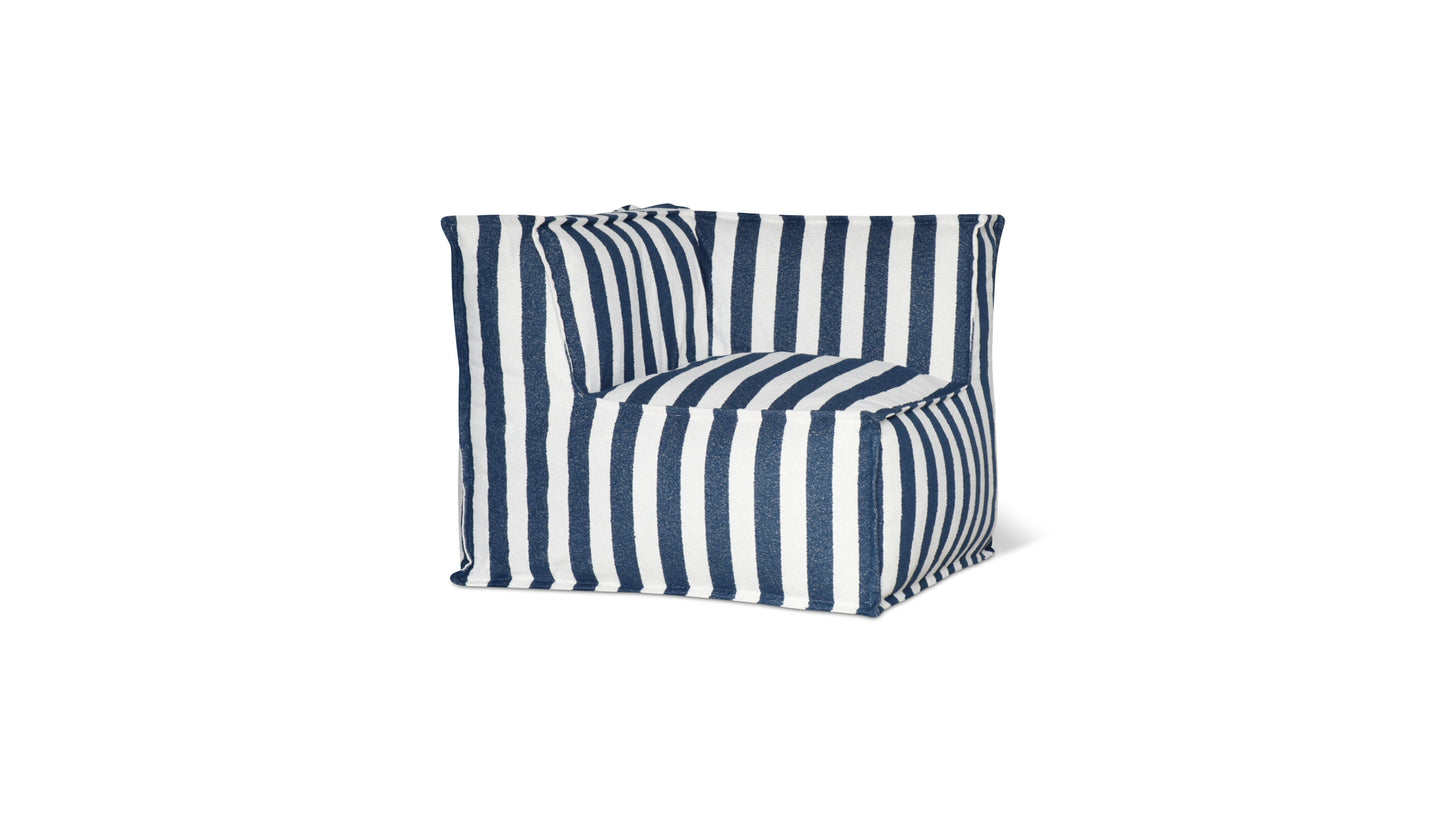 Make Waves Outdoor Corner Chair, Ocean Stripe