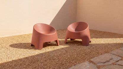 Inner Circle Outdoor Lounge Chair (Set of Two), Cinnamon