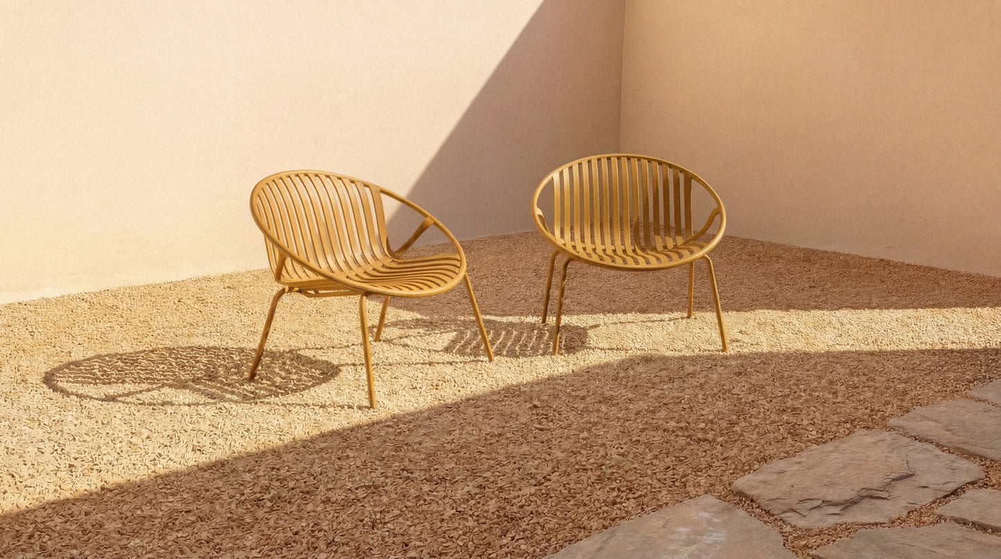 Golden Hour Outdoor Lounge Chair (Set of Two), Lemon