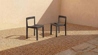 Open Air Outdoor Dining Chair (Set Of Two), Carbon