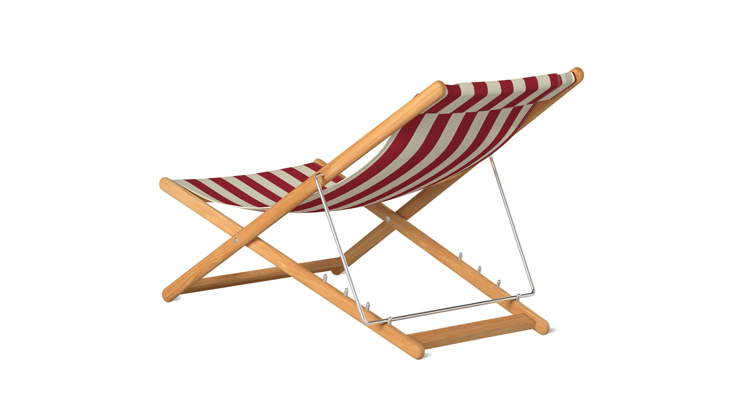 Settle In Outdoor Patio Chair, Small, Scarlet Stripe