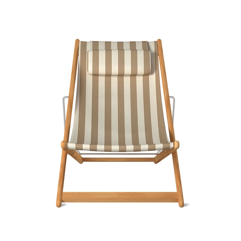Settle In Outdoor Patio Chair, Small, Tan Stripe