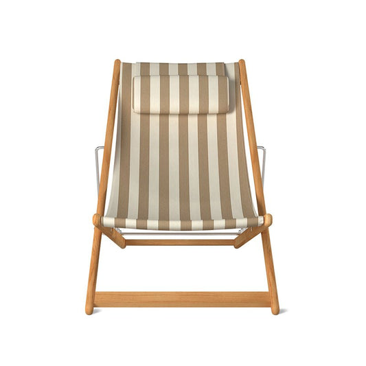 Settle In Outdoor Patio Chair, Small, Tan Stripe