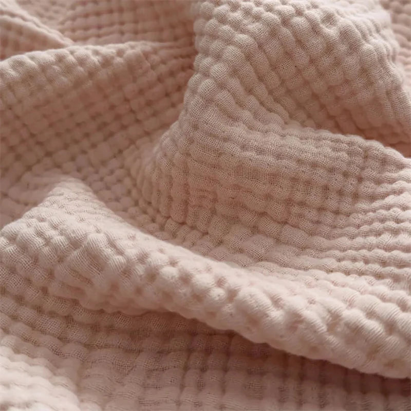 Nori Cotton Muslin Throw / Blush Pink