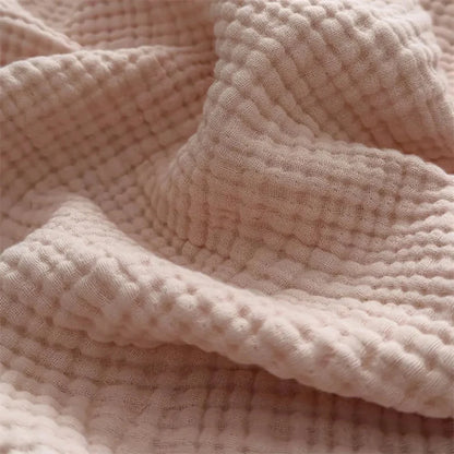 Nori Cotton Muslin Throw / Blush Pink