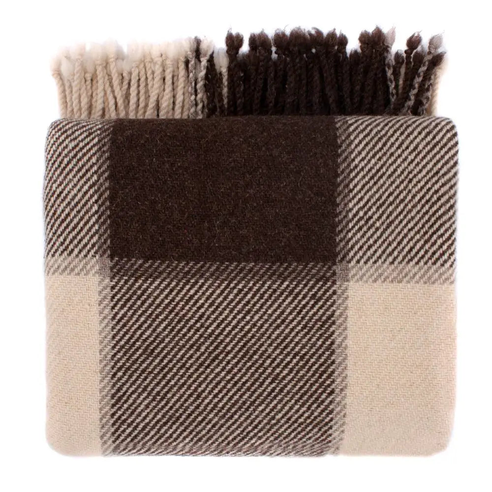 Plaid Virgin Wool Blanket / Style 01
