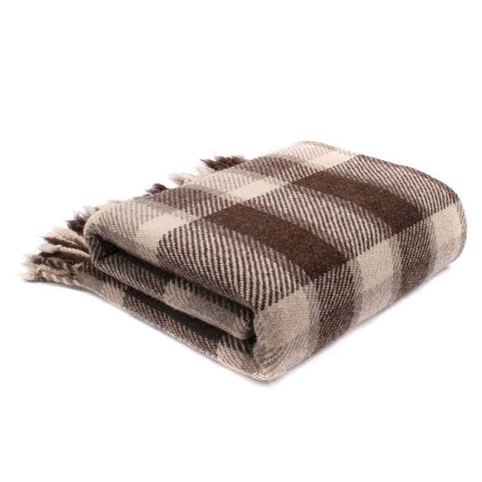 Plaid Virgin Wool Blanket / Style 02