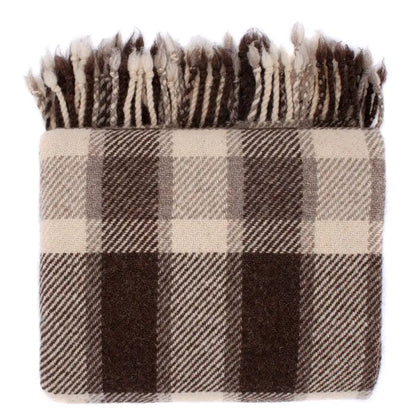 Plaid Virgin Wool Blanket / Style 02