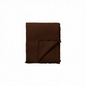 Reu Fringed Cotton Throw / Chocolate